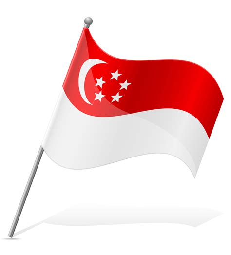 singapore country with flag vector